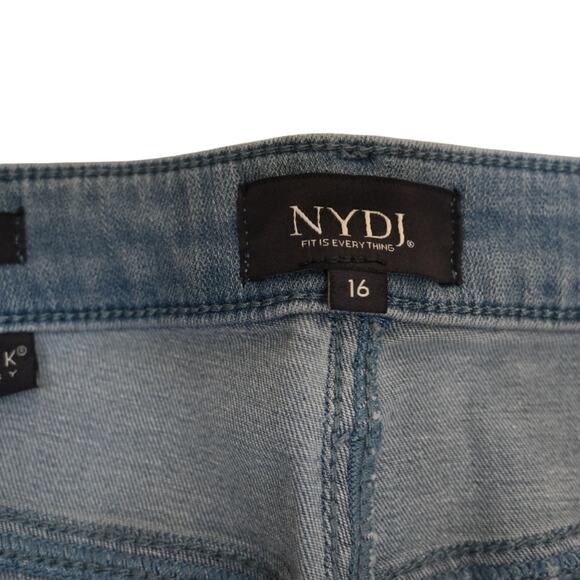 NYDJ Womens 16 Crop High Waist Slim Bootcut Jeans in Lustre NEW - Picture 10 of 15